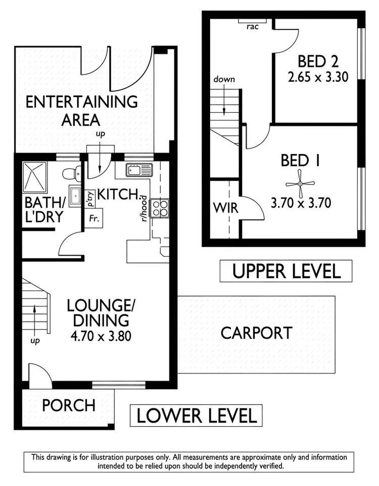 Floorplan of Homely unit listing, 1/9 New Street, South Plympton SA 5038