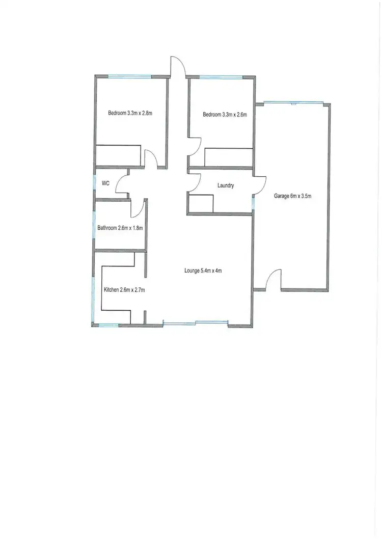 Floorplan of Homely unit listing, Unit 2/27 Byrne Street, Benalla VIC 3672