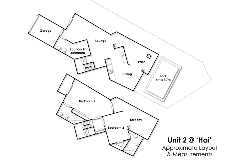 Floorplan of Homely unit listing, Unit 2/2 'Hai', Morning Close, Port Douglas QLD 4877