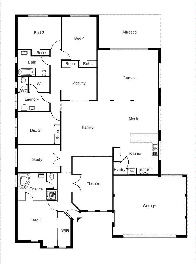 Floorplan of Homely house listing, 4 Jade Crescent, Dalyellup WA 6230