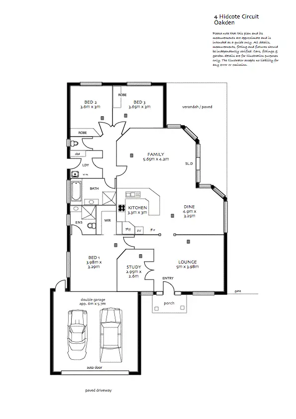 Floorplan of Homely house listing, 4 Hidcote Circuit, Oakden SA 5086