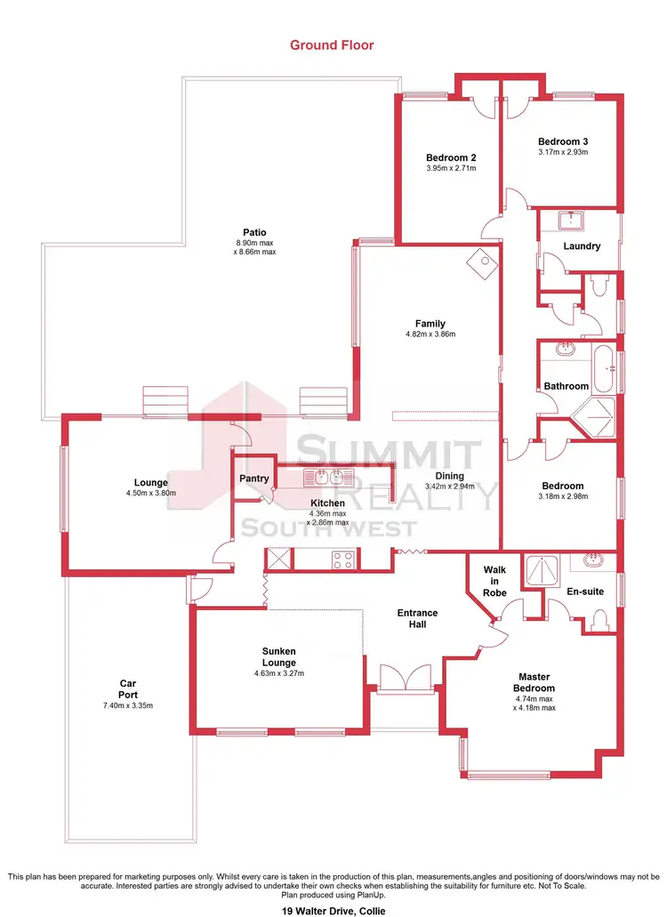 Floorplan of Homely house listing, 19 Walter Drive, Collie WA 6225