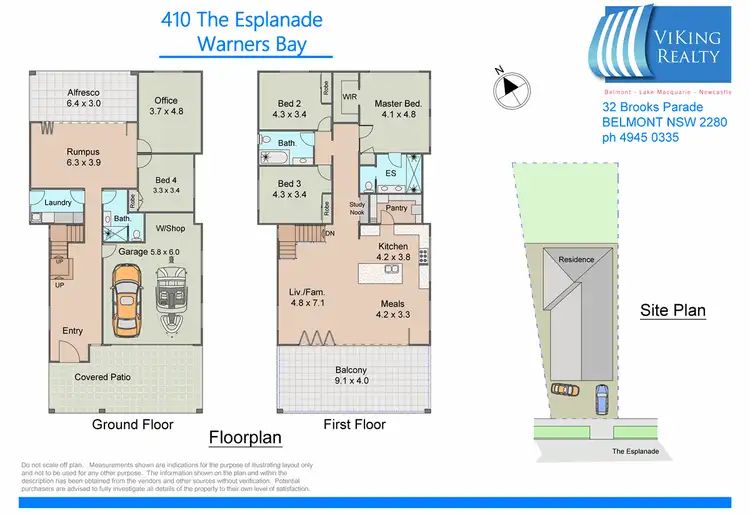 Floorplan of Homely house listing, 410 The Esplanade, Warners Bay NSW 2282