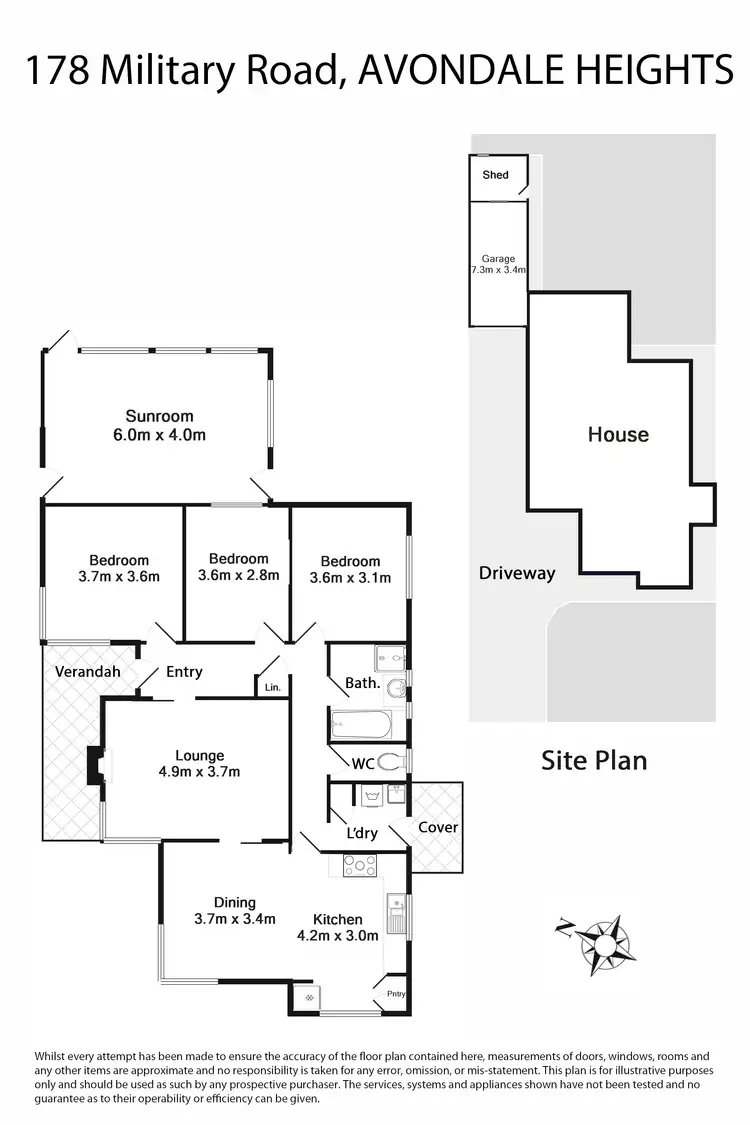 Floorplan of Homely house listing, 178 Military Road (not Main Road), Avondale Heights VIC 3034