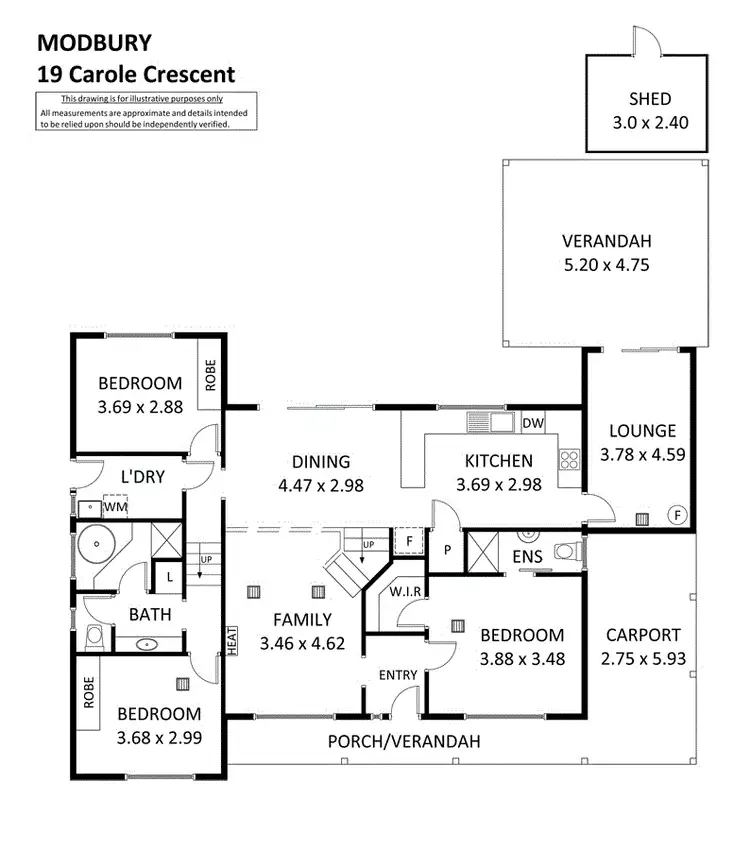 Floorplan of Homely house listing, 19 Carole Crescent, Modbury SA 5092