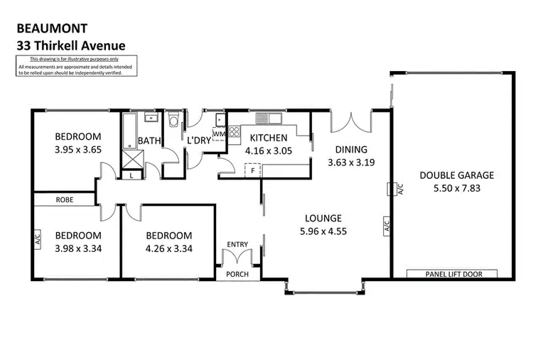 Floorplan of Homely house listing, 33 Thirkell Avenue, Beaumont SA 5066