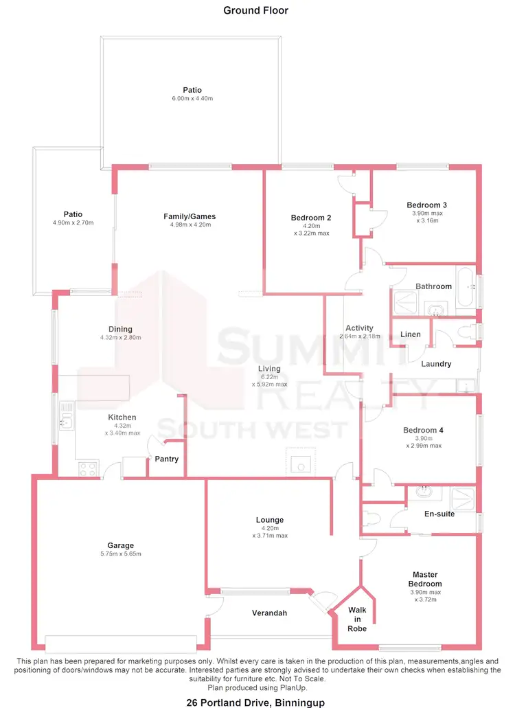 Floorplan of Homely house listing, 26 Portland Drive, Binningup WA 6233