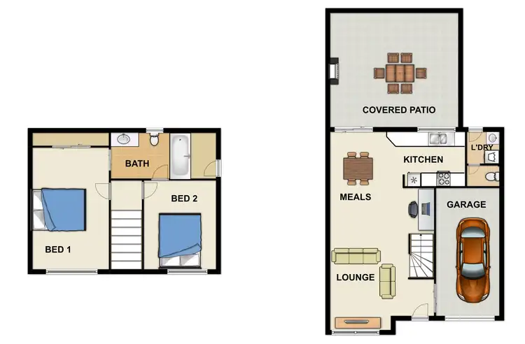 Floorplan of Homely townhouse listing, 26/45 Nyanza Street, Woodridge QLD 4114