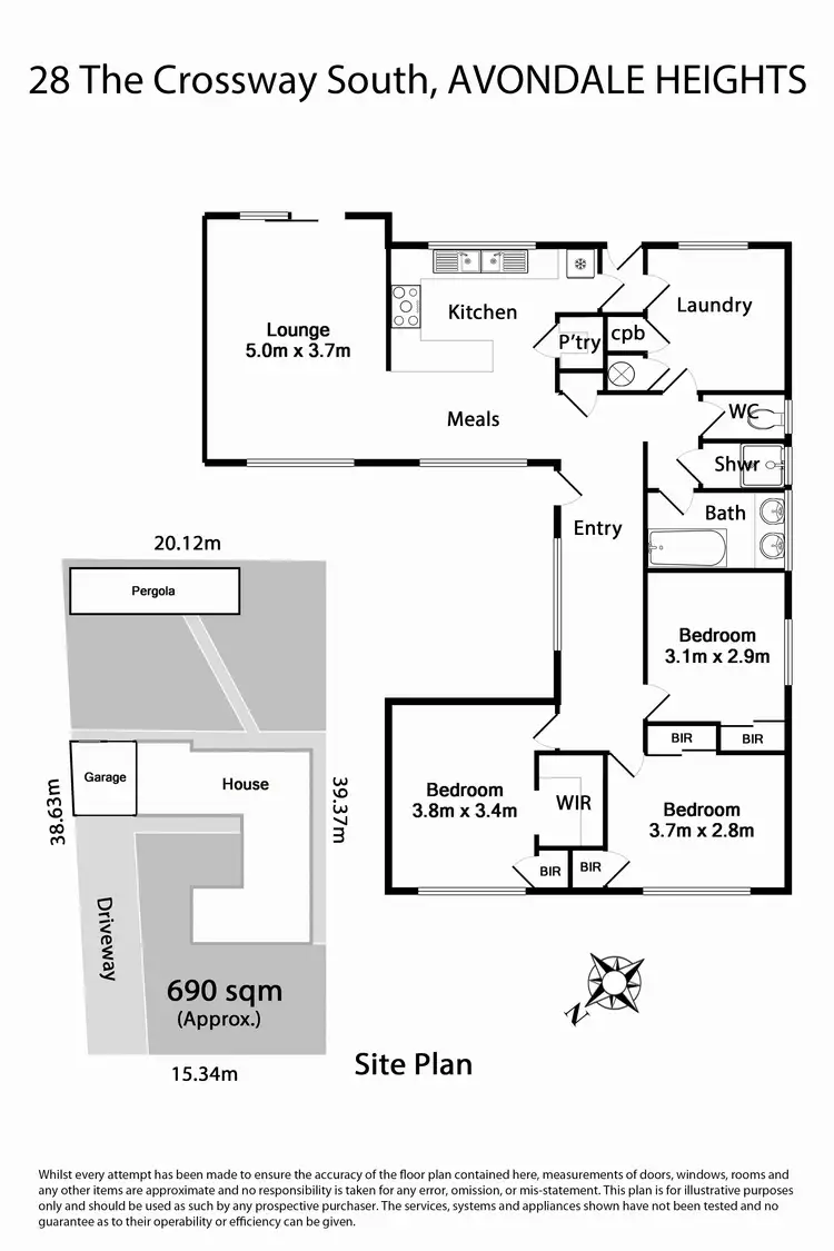 Floorplan of Homely house listing, 28 The Crossway South, Avondale Heights VIC 3034