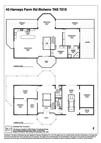 Floorplan of Homely house listing, 43 Harveys Farm Road, Bicheno TAS 7215