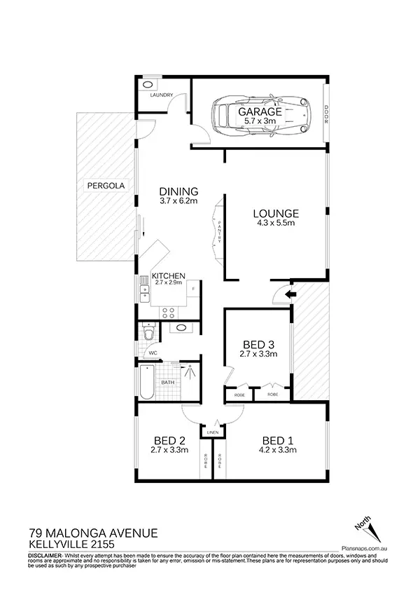 Floorplan of Homely house listing, 79 Malonga Avenue, Kellyville NSW 2155