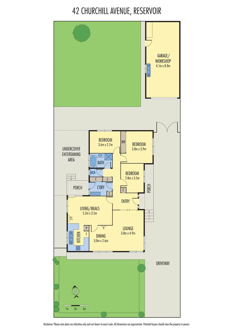 Floorplan of Homely house listing, 42 Churchill Avenue, Reservoir VIC 3073