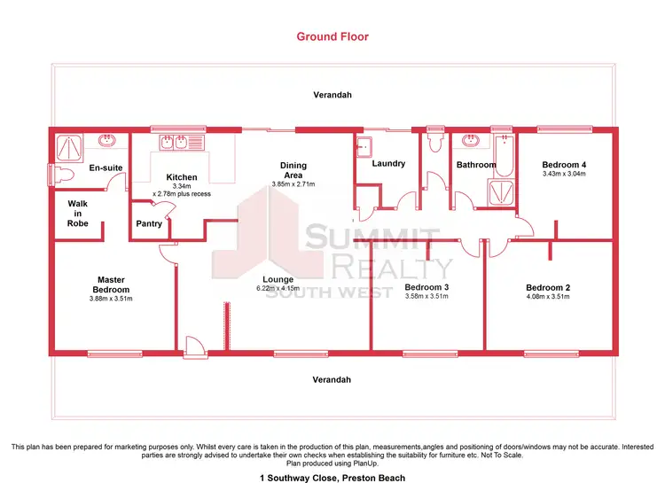 Floorplan of Homely house listing, 1 Southway Close, Preston Beach WA 6215