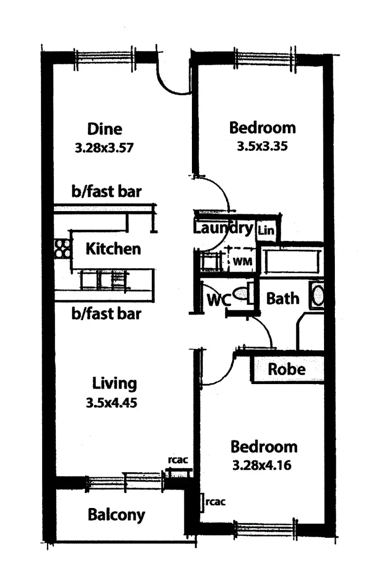 Floorplan of Homely apartment listing, 2/18 Bewes Street, Adelaide SA 5000