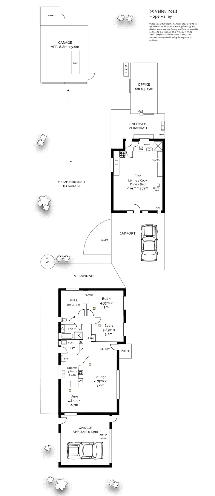 Floorplan of Homely house listing, 95 Valley Road, Hope Valley SA 5090
