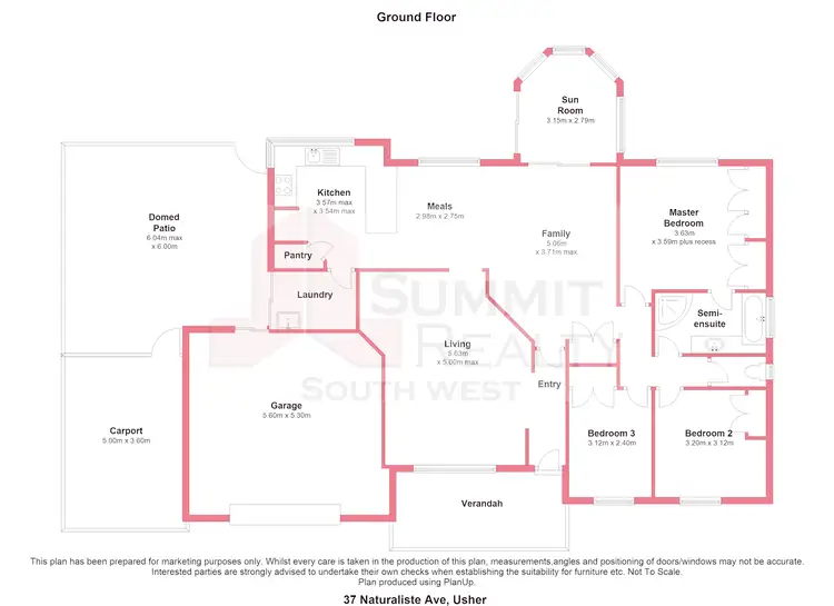 Floorplan of Homely house listing, 37 Naturaliste Ave, Usher WA 6230