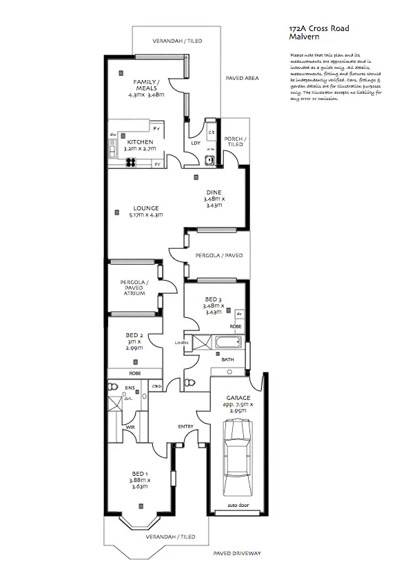 Floorplan of Homely house listing, 172A Cross Road, Malvern SA 5061