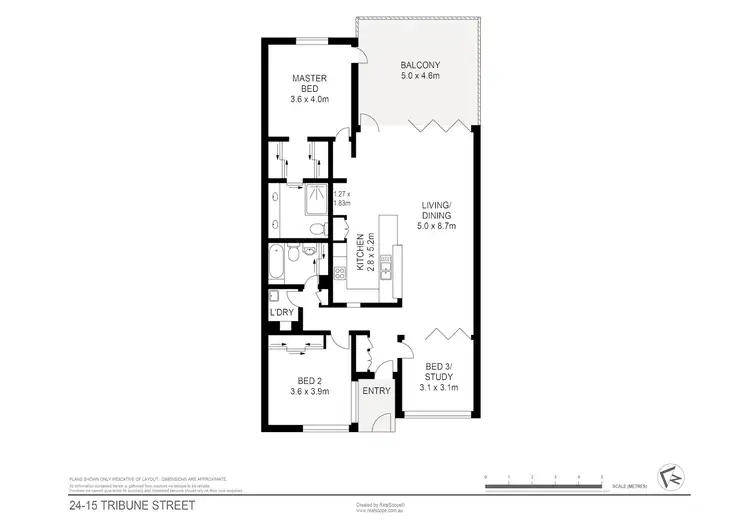 Floorplan of Homely apartment listing, 24/15 Tribune St, South Brisbane QLD 4101