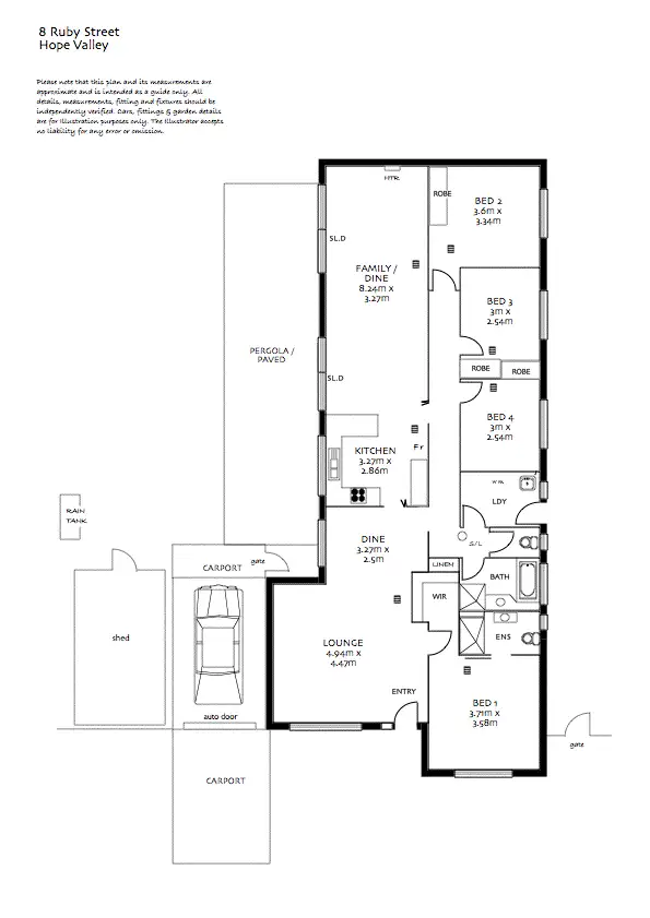 Floorplan of Homely house listing, 8 Ruby Street, Hope Valley SA 5090