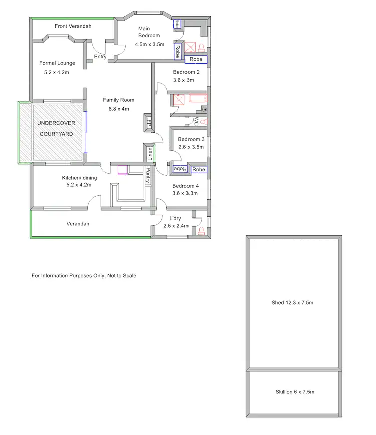 Floorplan of Homely house listing, 42 Grant Dr, Benalla VIC 3672