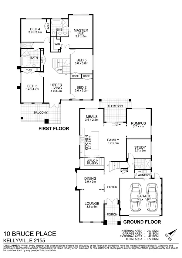 Floorplan of Homely house listing, 10 Bruce Place, Kellyville NSW 2155