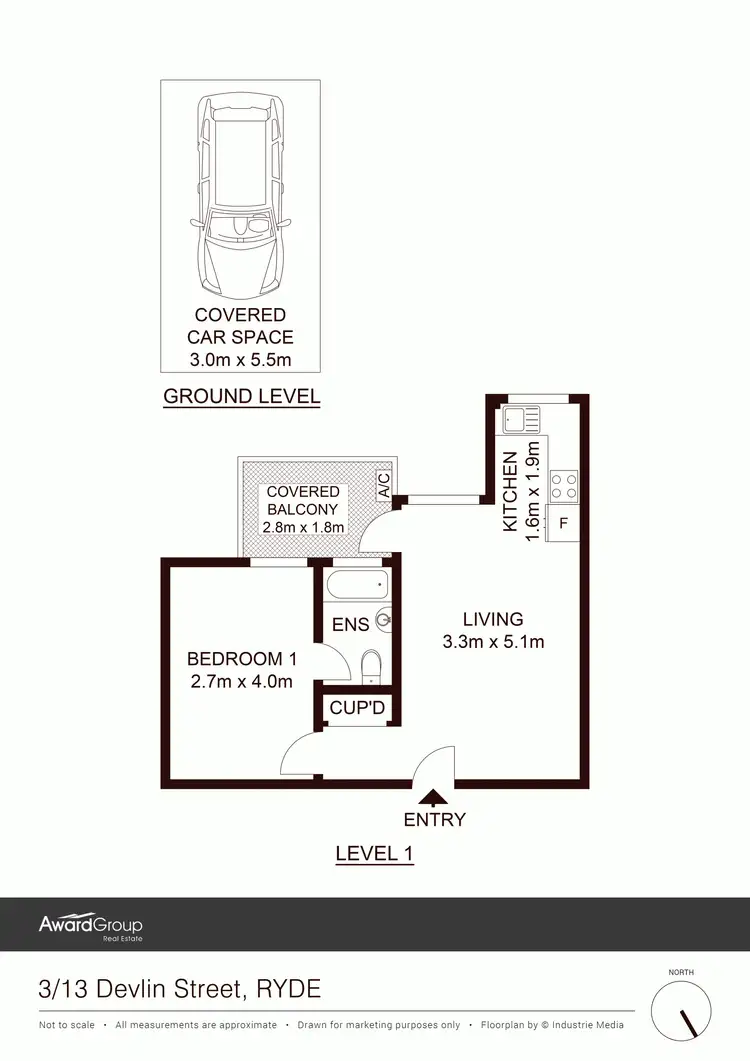 Floorplan of Homely unit listing, 3/13 Devlin (vehicle Access Via Belmore Lane) Street, Ryde NSW 2112