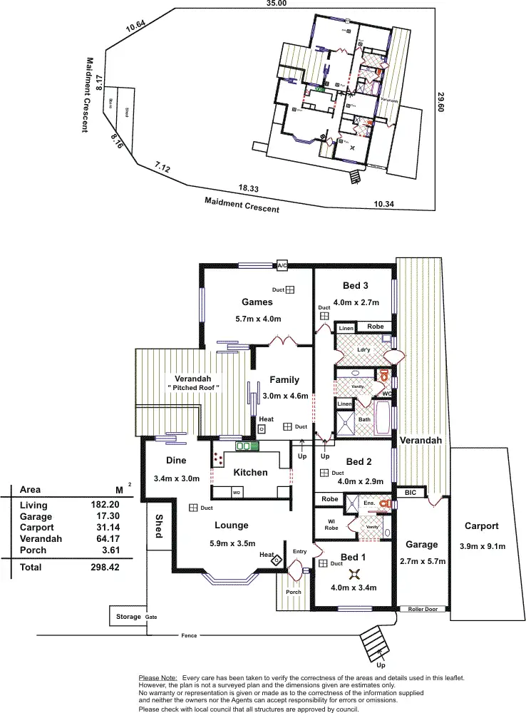 Floorplan of Homely house listing, 1 Maidment Court, Wynn Vale SA 5127