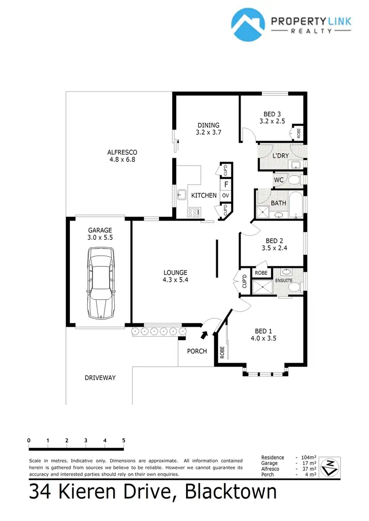 Floorplan of Homely house listing, 34 Kieren Drive, Blacktown NSW 2148