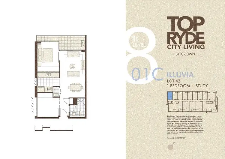 Floorplan of Homely unit listing, Unit 801C/5 Pope Street, Ryde NSW 2112