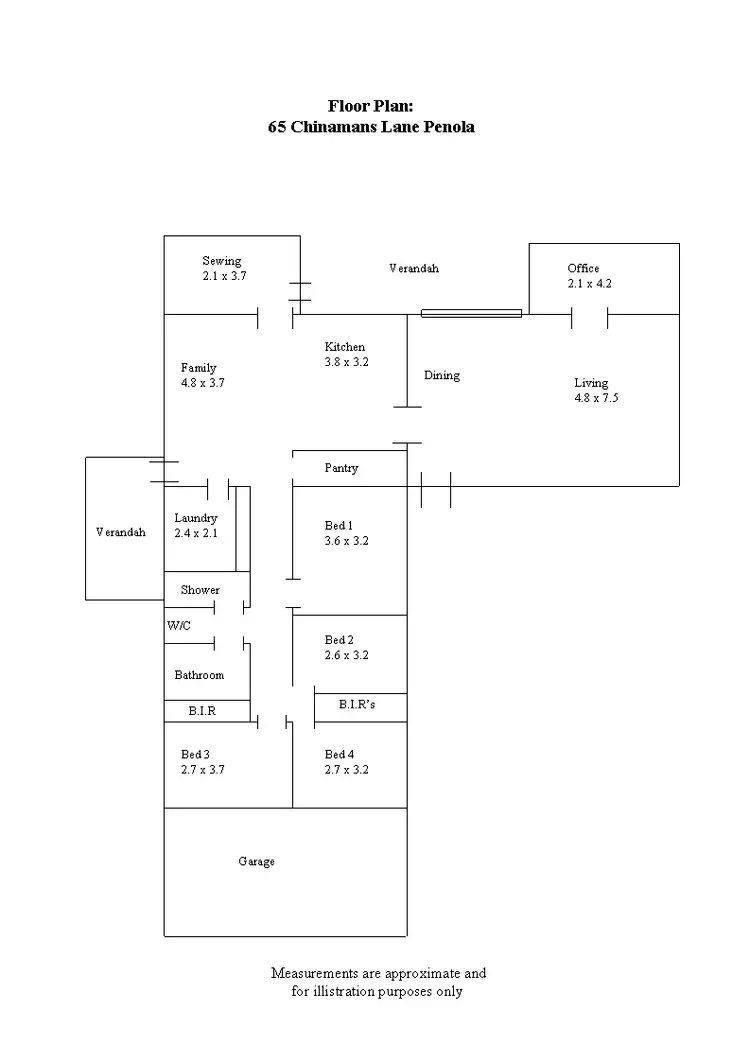 Floorplan of Homely house listing, 65 Chinamans Lane, Penola SA 5277