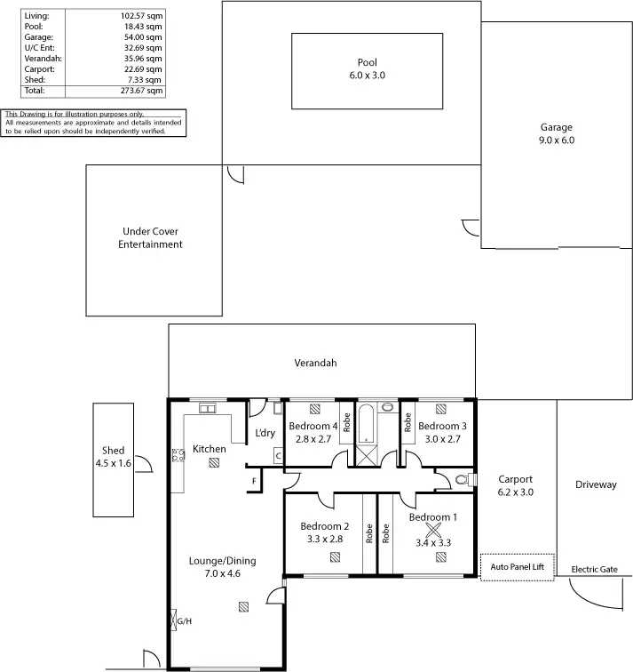 Floorplan of Homely house listing, 33 Valley Road, Highbury SA 5089