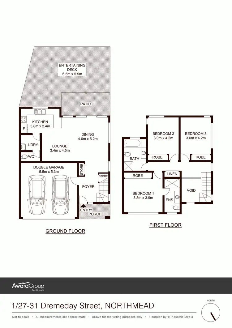 Floorplan of Homely townhouse listing, 1/27-31 Dremeday Street, Northmead NSW 2152