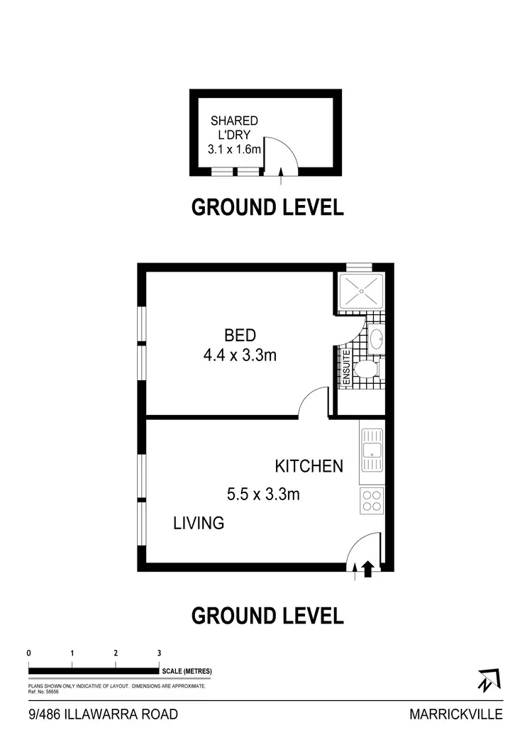 Floorplan of Homely apartment listing, 9/486 Illawarra Road, Marrickville NSW 2204
