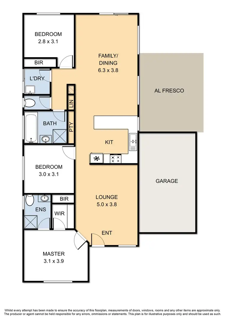 Floorplan of Homely house listing, 14 Lombardi Close, Skye VIC 3977