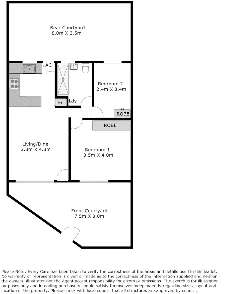 Floorplan of Homely unit listing, 3/1A Winston Avenue, Cumberland Park SA 5041