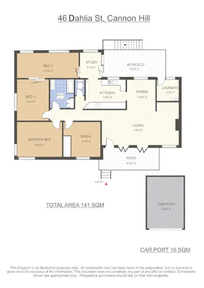 Floorplan of Homely house listing, 46 Dahlia St, Cannon Hill QLD 4170