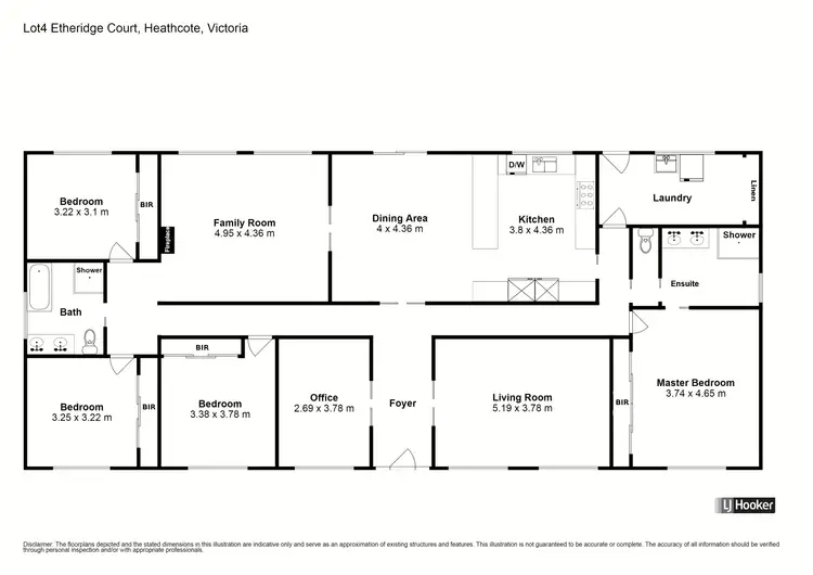 Floorplan of Homely rural property listing, 172 Etheridge Court, Heathcote VIC 3523