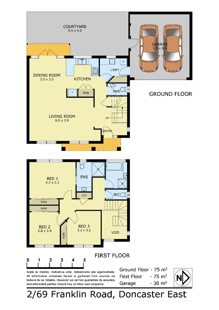Floorplan of Homely townhouse listing, 2/69 Franklin Road, Doncaster East VIC 3109