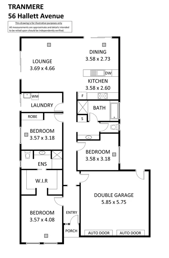 Floorplan of Homely house listing, 56 Hallett Avenue, Tranmere SA 5073