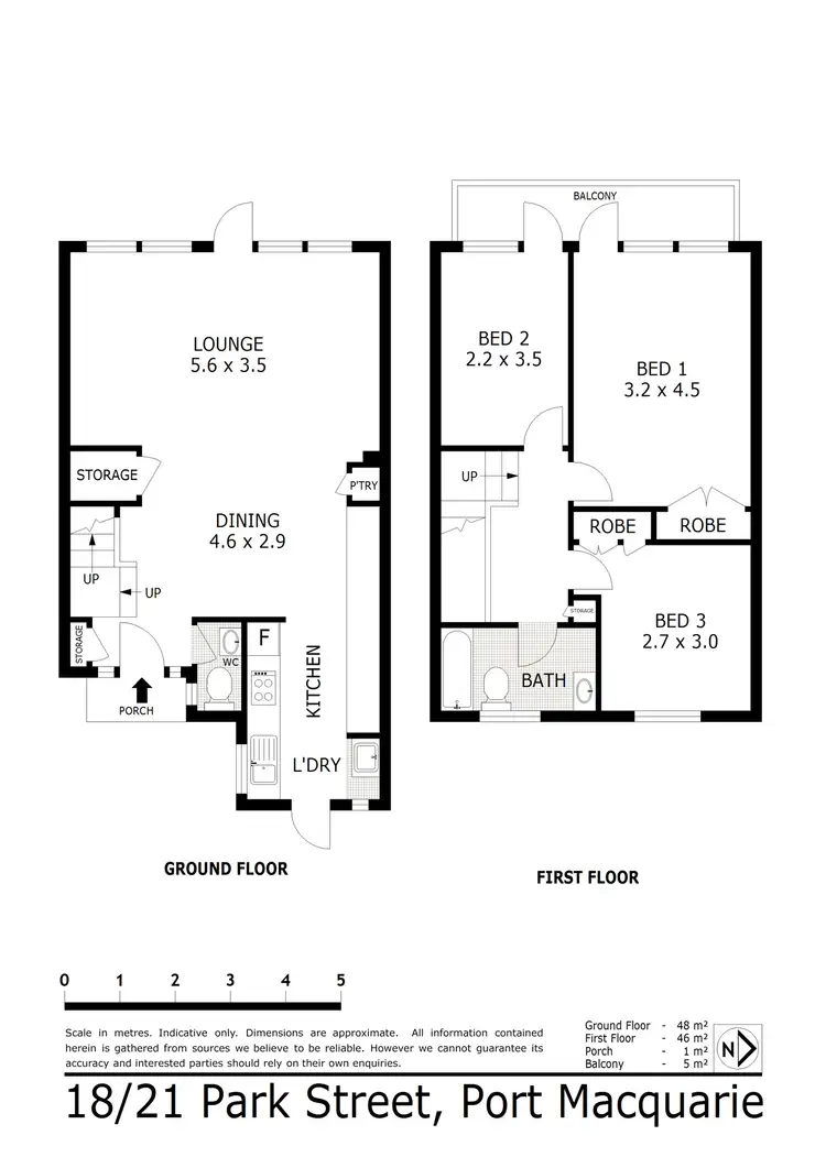 Floorplan of Homely townhouse listing, 18/21 Park Street, Port Macquarie NSW 2444