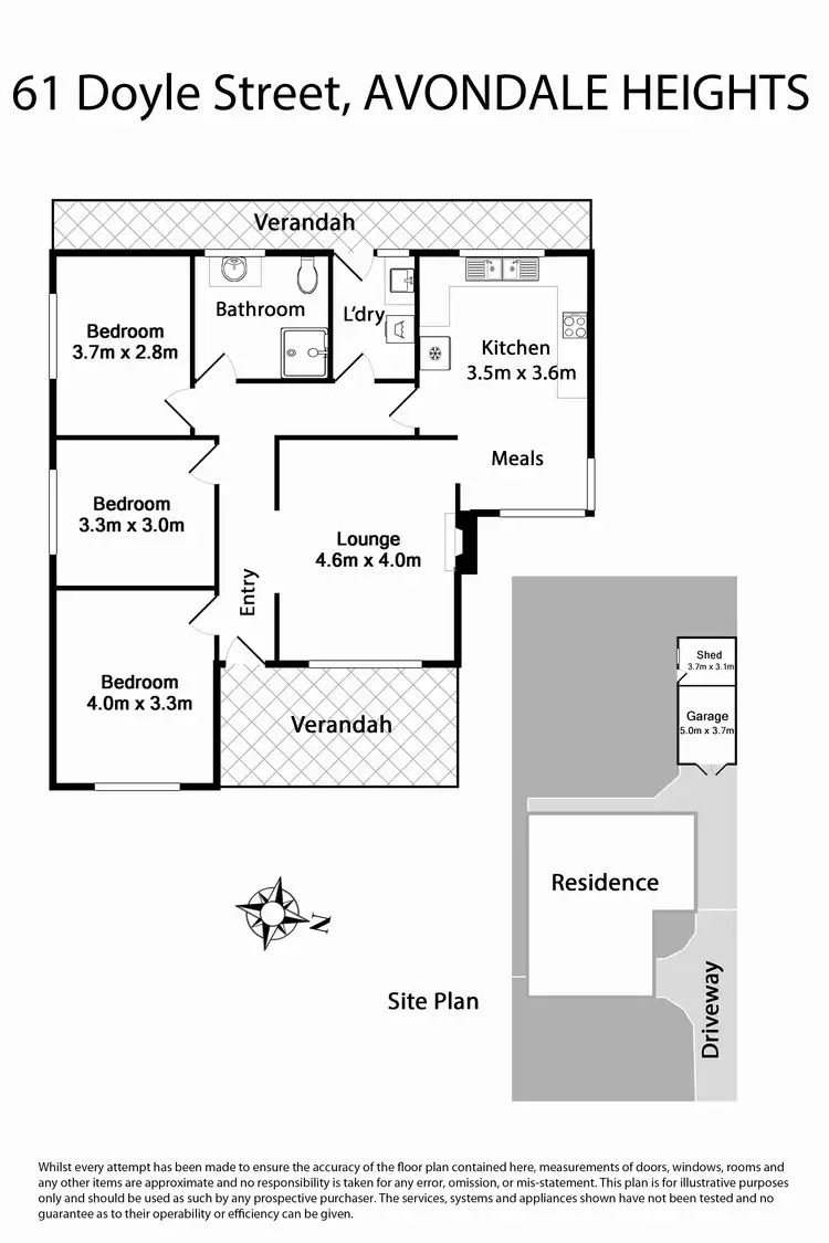 Floorplan of Homely house listing, 61 Doyle Street, Avondale Heights VIC 3034