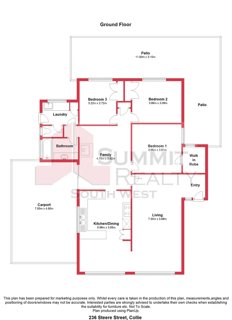 Floorplan of Homely house listing, 236 Steere Street, Collie WA 6225