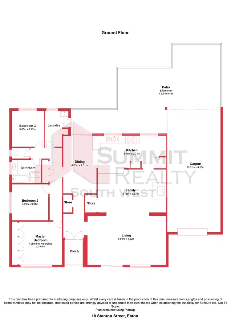 Floorplan of Homely house listing, 18 Stanton Street, Eaton WA 6232