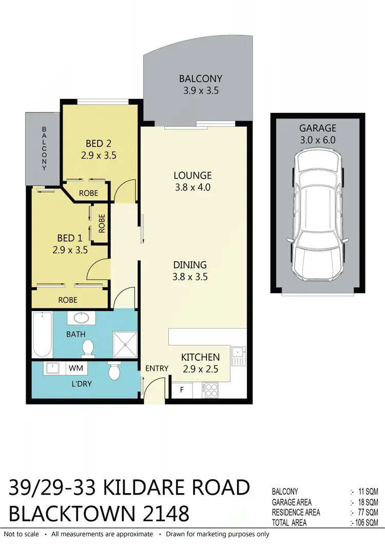 Floorplan of Homely unit listing, 39/29-33 Kildare Road, Blacktown NSW 2148