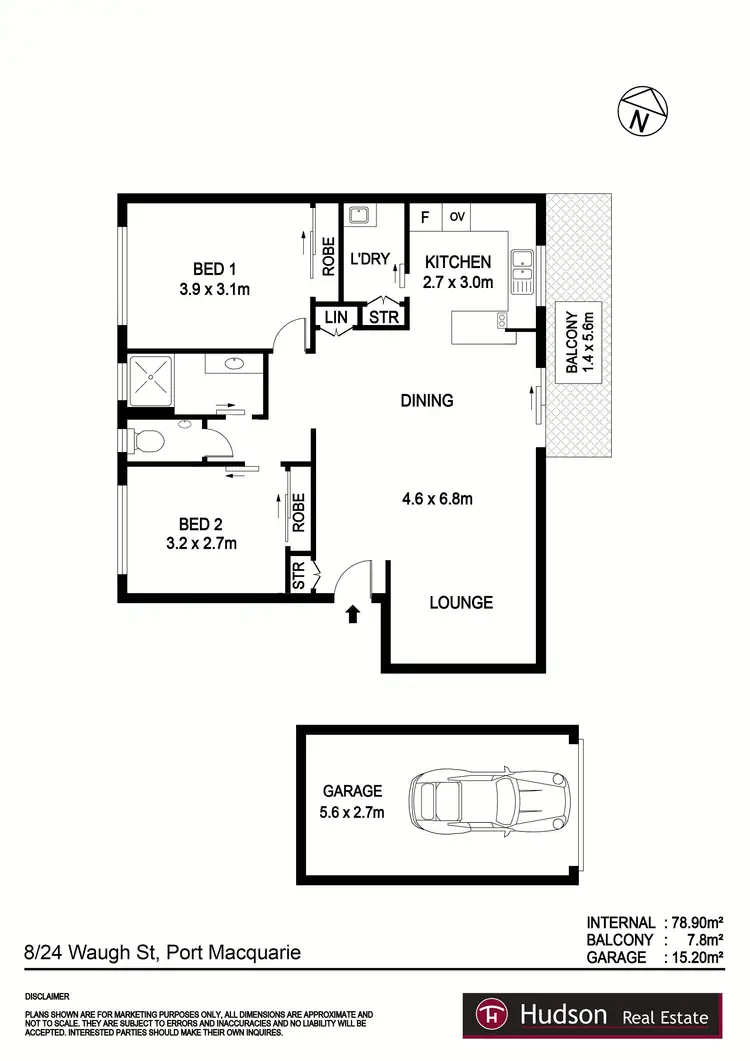 Floorplan of Homely unit listing, 8/24 Waugh Street, Port Macquarie NSW 2444