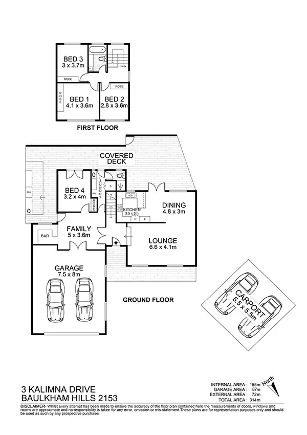 Floorplan of Homely house listing, 3 Kalimna Drive, Baulkham Hills NSW 2153