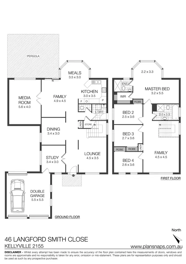 Floorplan of Homely house listing, 46 Langford Smith Close, Kellyville NSW 2155