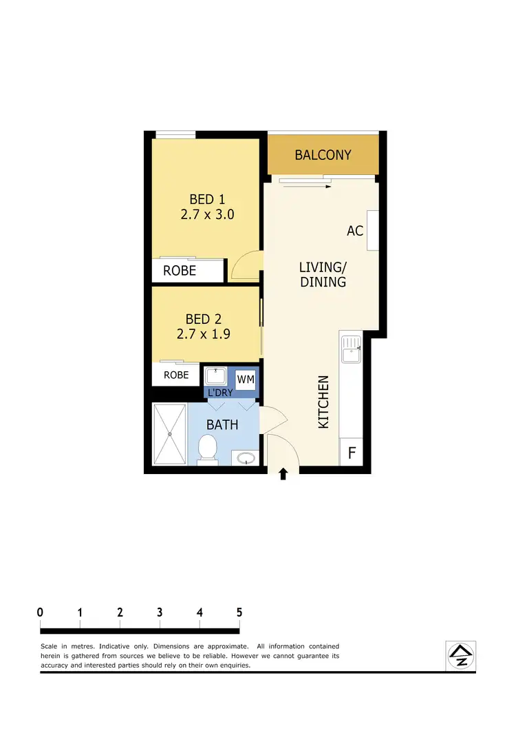 Floorplan of Homely apartment listing, 301/263 Franklin Street, Melbourne VIC 3000