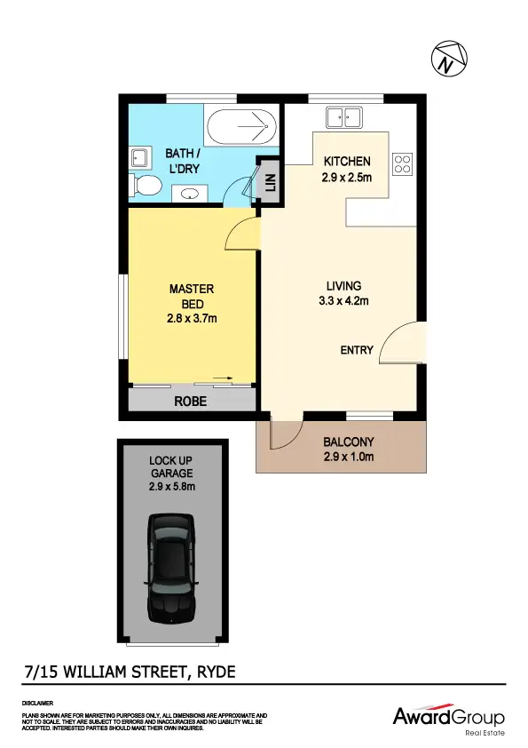Floorplan of Homely unit listing, 7/15 William Street, Ryde NSW 2112