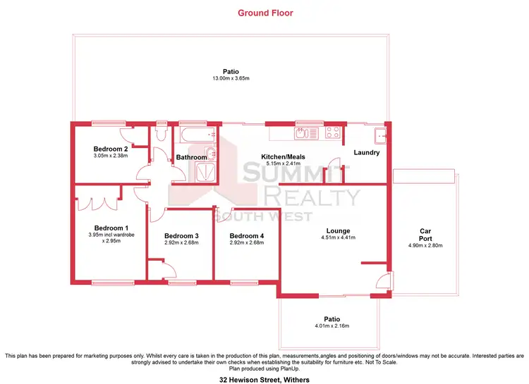 Floorplan of Homely house listing, 32 Hewison Street, Withers WA 6230